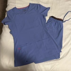 Heartsoul scrub set - XS - ciel blue